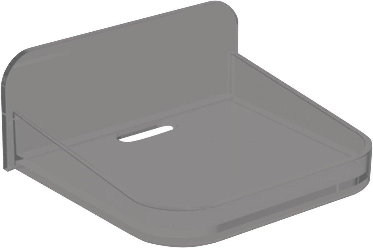 Doorzichtige Plank - Zwevende Steun - Camera Ophangen - Boorvrije Montage - 49 x 131 mm - Transparant Grijs