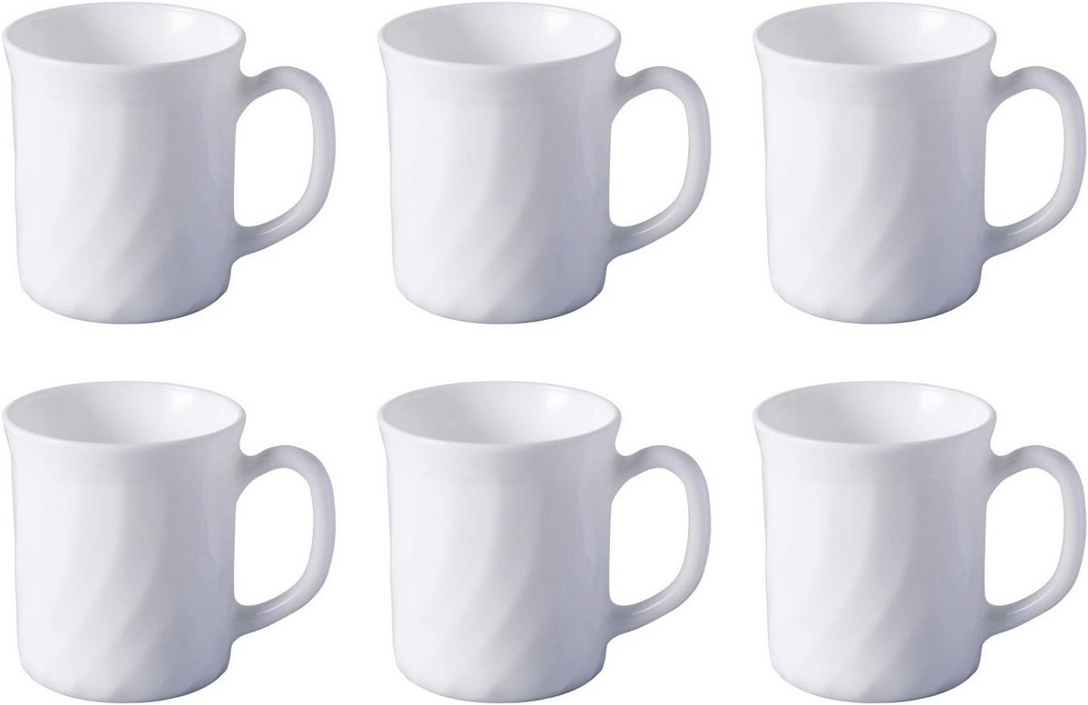 Koffiekopjes 0,29 l - Wit Porselein (Set van 6)