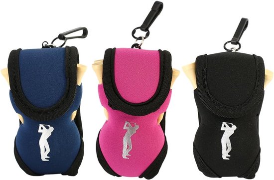 Golfbalhouder Tas - Golf Accessoire - Golfen - Inclusief Ballen Tees - Houdt 2 Ballen - Roze — afbeelding 4
