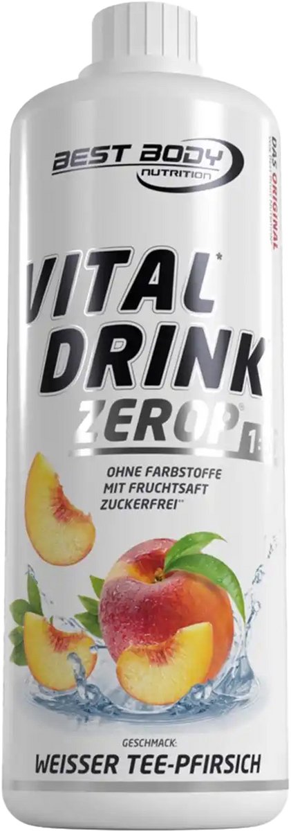 Bol.com Best Body Nutrition Vital Drink Zerop (1000ml) White Tea Peach - Intra- & Post-Workout - Intra-Workout aanbieding