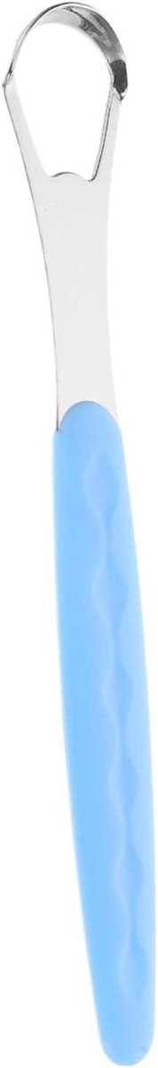 Tongschraper Set - Mondreiniger - Frisse Adem - Roestvrij Staal - 14.8 cm Lengte - Sky Blue