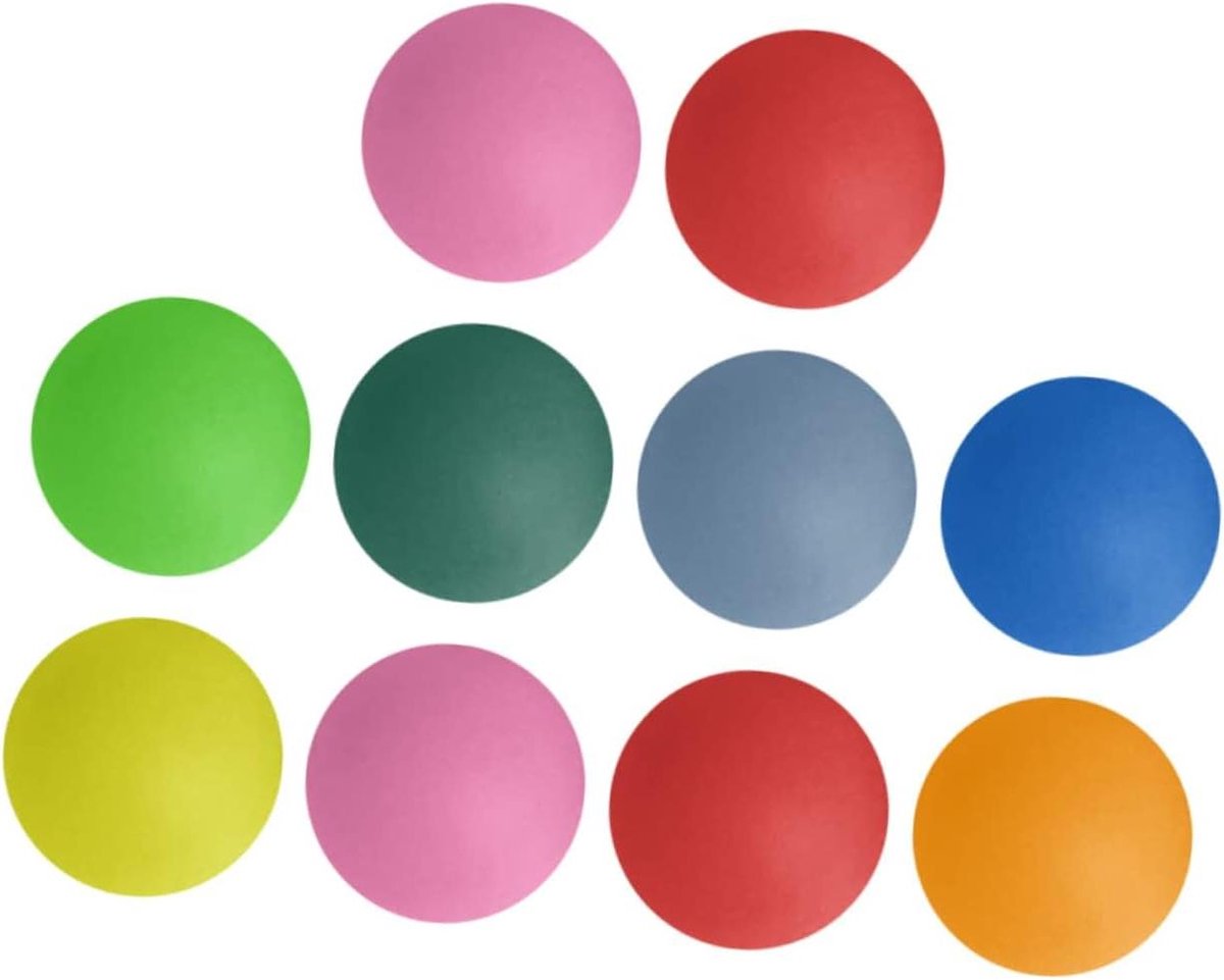 Tafeltennisballen Set - Feestballen Activiteiten - Spel Loterij - Herbruikbaar PP Materiaal - 10 stuks 4cm - Willekeurig Kleurrijk