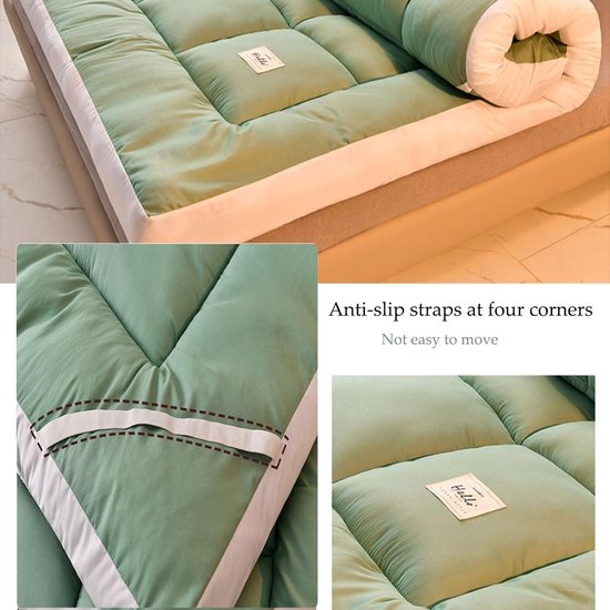 Japanse Vloermatras - Oprolbare Futon - Comfortabel Slapen - Opvouwbaar Ontwerp - 90 x 200 cm - Grijs — afbeelding 5