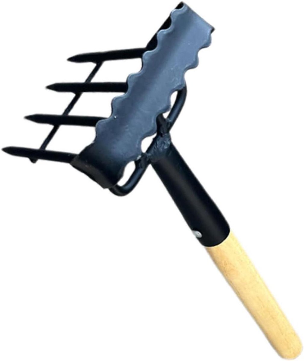 Tuin Rijs - Handhark Kleiner - Onkruid Verwijderen - Hout en Staal - 36 cm - Niet gespecificeerd