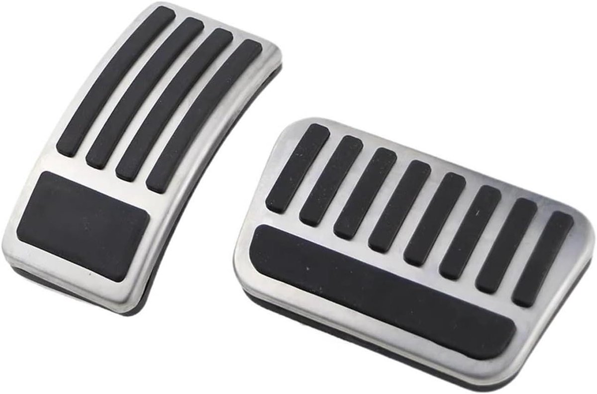 Pedaal Covers - Auto Accessoires - Veilig Rijden - Antislip Oppervlak - 2 Stuks - Zilver