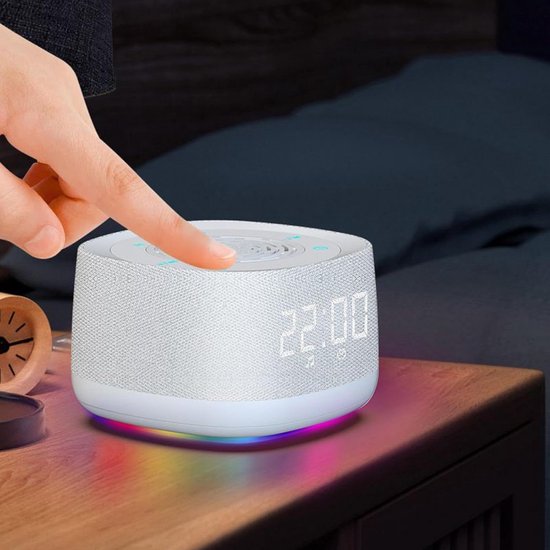 Slaaphulpmachine - Witte ruis apparaat - Ontspannen slapen - Intelligente ademhalingslichten - Compact ontwerp - Zwart — afbeelding 2