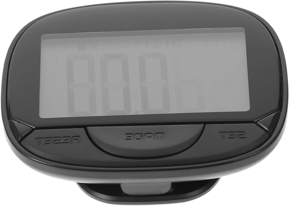 Stappenteller Clip - Activiteitstracker Horloge - Dagelijkse Beweging Bijhouden - 3D Digitaal Scherm - 6.5 x 5.2 x 2.2 cm