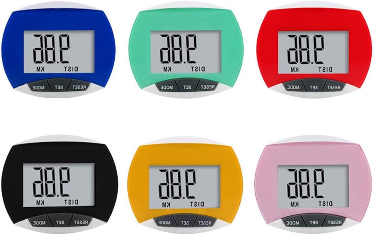 Stappenteller - Activiteitentracker - Wandelen en Lopen - Groot display - 6.3 cm - Willekeurig