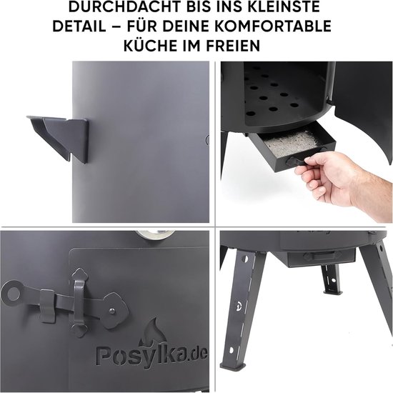 Buitenoven met Kazan - Vuurplaats Set - Gezellig Buiten Koken - Inclusief Diverse Lepels - Ø 50 cm Kazan - Ongecoat — afbeelding 5