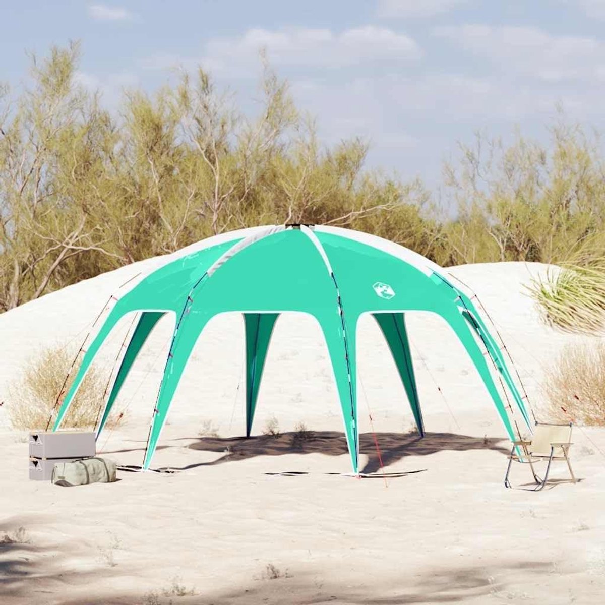 Opvouwbare Partytent - Waterdichte Tent - Buitenactiviteiten Organiseren - Eenvoudige Montage - 525x525x255 cm - Zeegroen