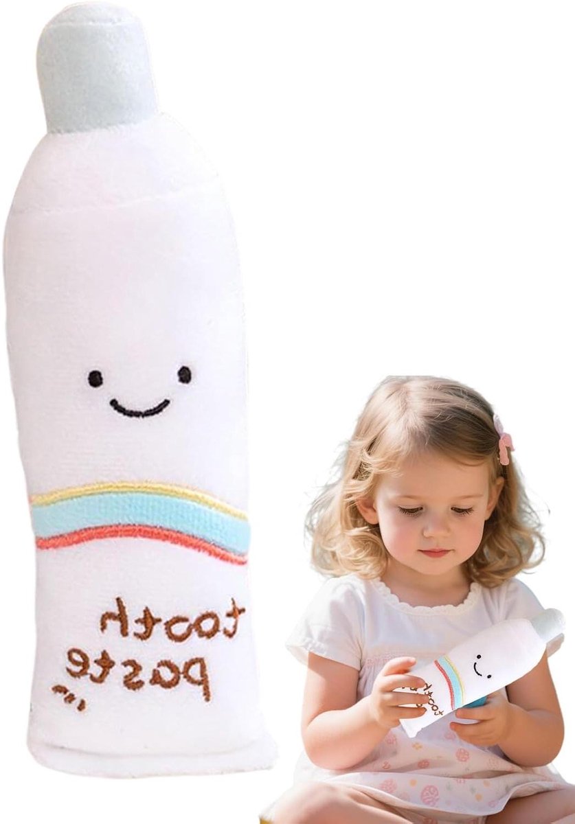 Tanden Fee Kussen - Pluche Speelgoed - Mondhygiëne Leren - Huidvriendelijk Materiaal - 10 cm - Tandpasta