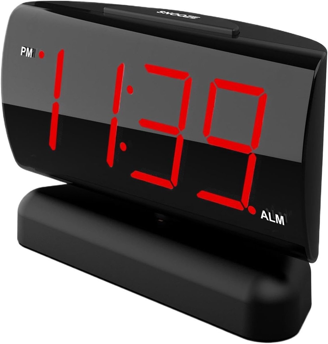 Digitale LED Klok - Wekker Display - Tijd Weergeven - 90 Graden Rotatie - 13.5 cm Breed - Rood