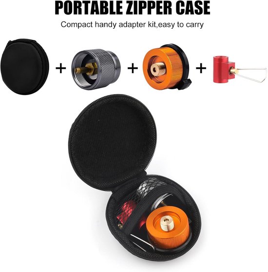 3-Piece Camping Gas Tank Adapter, Propane/Isobutane/Butane/-Navuladapter Set, Butane Fuel Canister Adjuster, Camping Backpack Stove, Navuladapter Valve for 1 Lb Propane Gas Tank — afbeelding 4