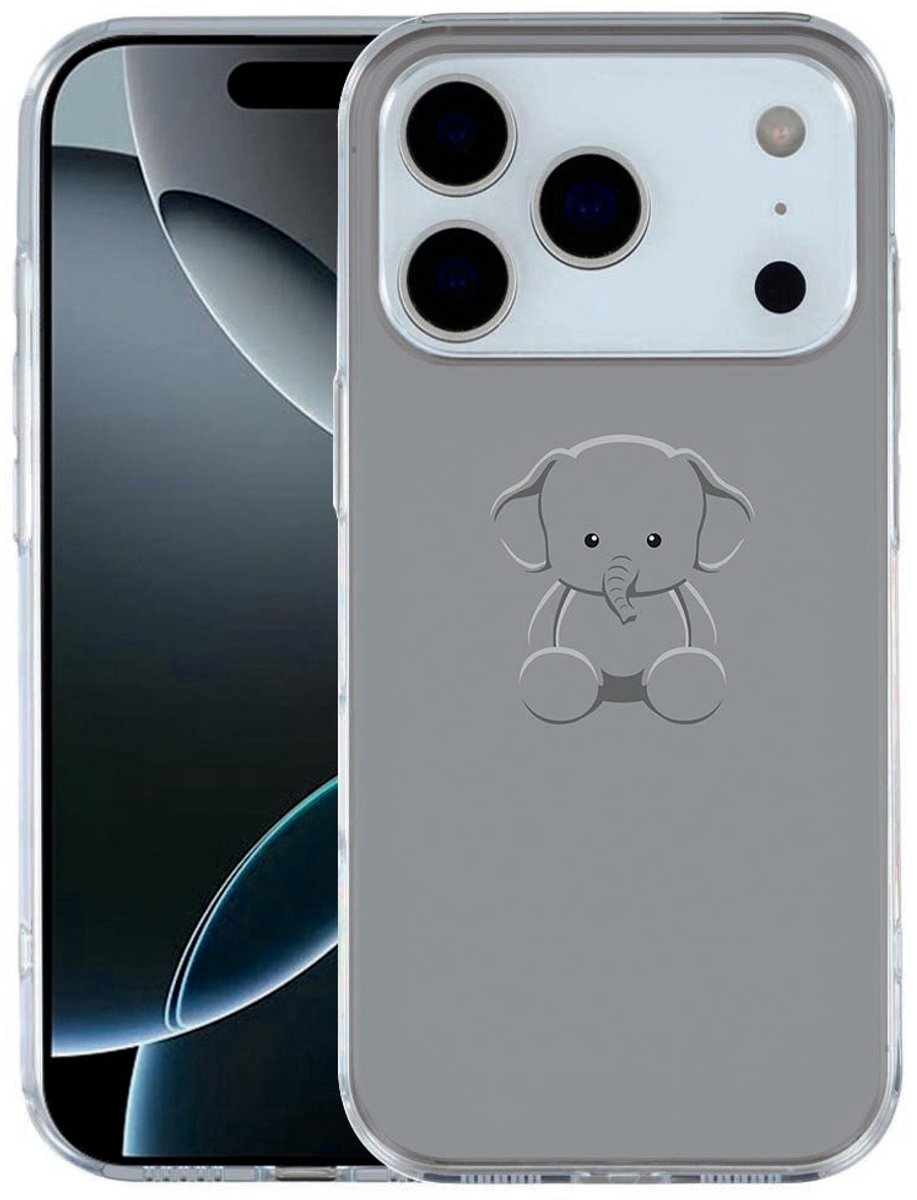 voor Apple iPhone 17 Pro Softcase Siliconen hoesje Baby Olifant