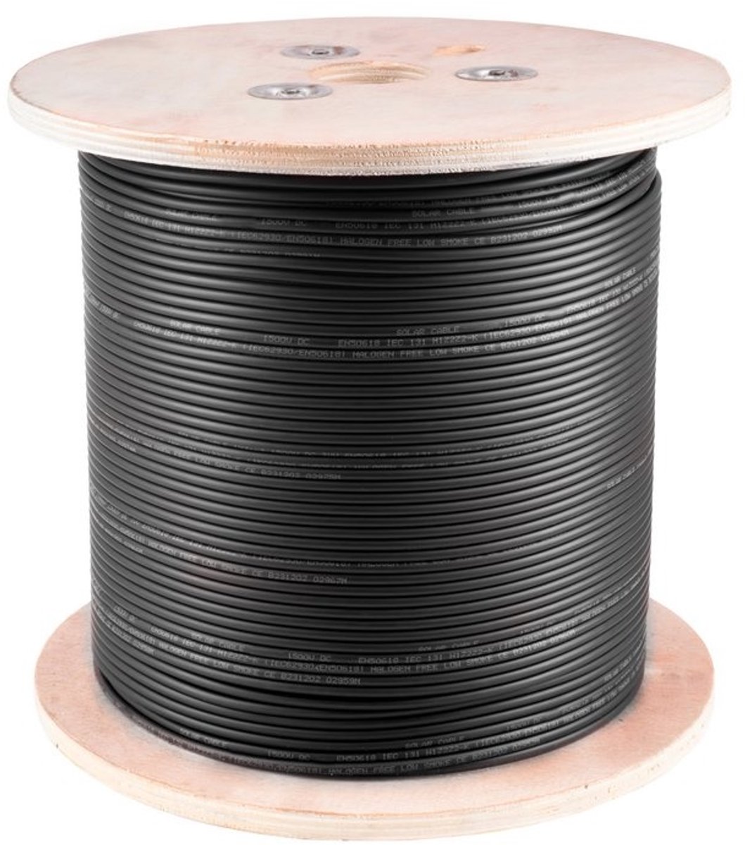 Meterware-Solarkabel 4mm², H1Z2Z2-K, schwarz, 500m