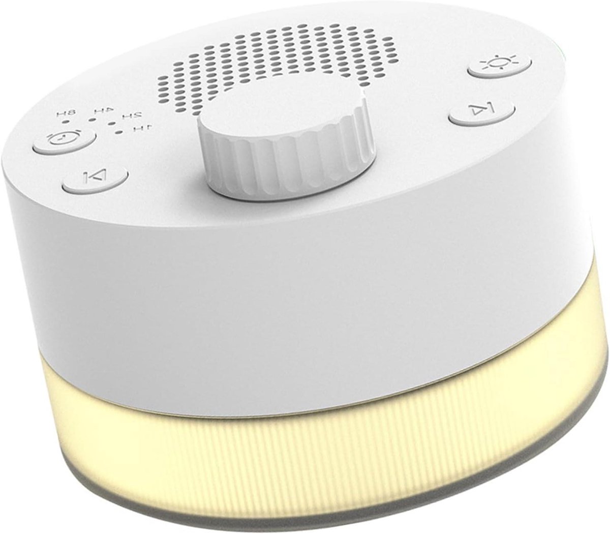 Geluidapparaat Baby - Slaaphulp - Rustgevende Slaap - 24 Natuurlijke Geluiden - Compact Formaat - Wit