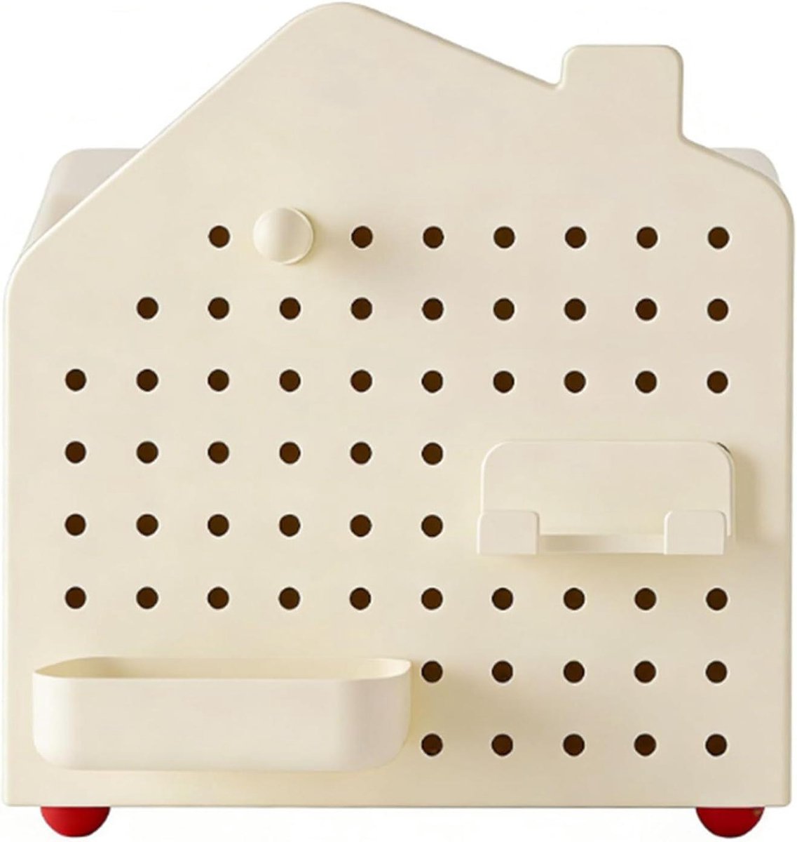 Bureau Organizer - Opbergbak - Bureau Opruimen - Huisvorm Design - 27 cm Breed - Creme Geel