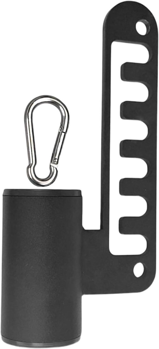 Squat Riem Bevestiging - Belt Squat Accessoire - Krachttraining Thuis - Geluidsreducerend Rubber - 5 cm Pijphuls - Zwart