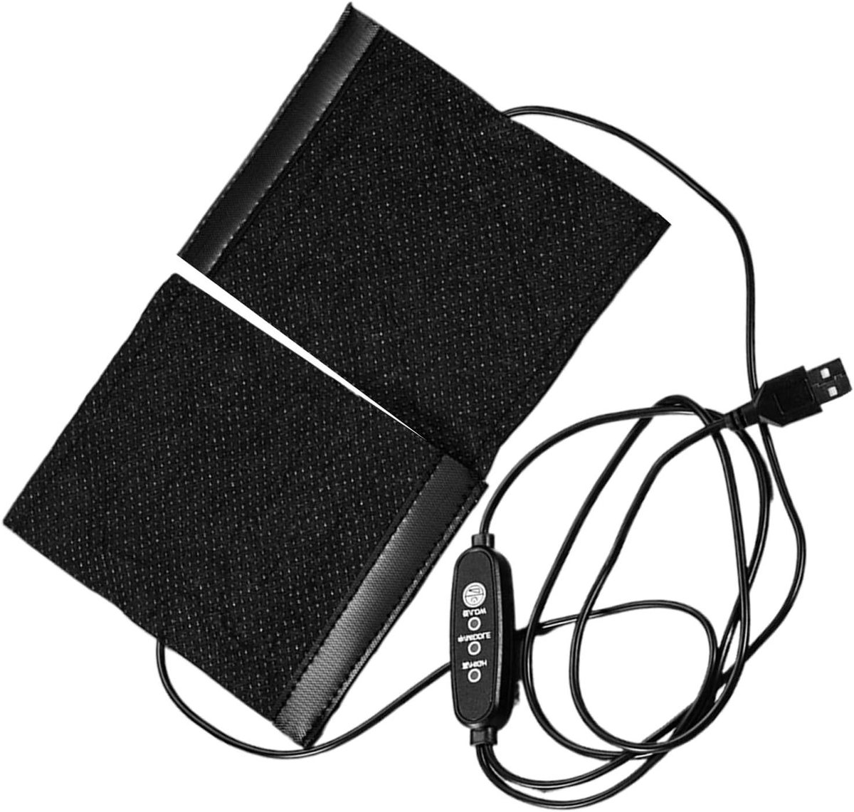 USB Verwarmingskussen - Elektrisch Kussen - Lichaam Warm Houden - Instelbare Warmtestanden - 12 x 10 x 10 cm - Grijs