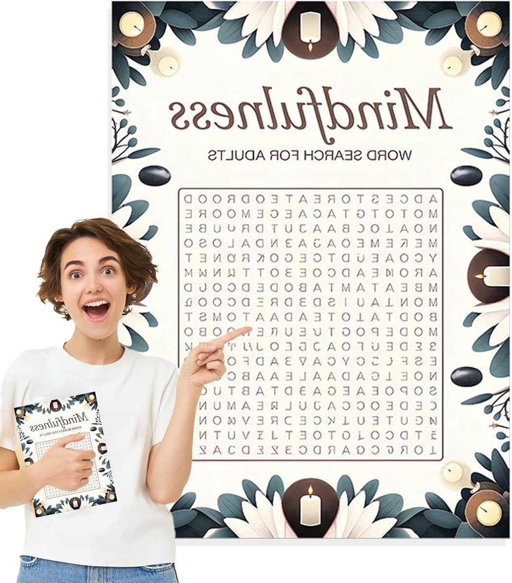 Woordzoekboeken Volwassenen - Puzzelboeken Ontspanning - Geestelijk Welzijn - Meerdere Vaardigheidsniveaus - 21 x 285 cm - Niet Gespecificeerd