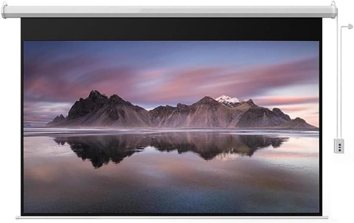 Gemotoriseerd Projectiescherm - Elektrisch Scherm - Thuisbioscoop Films - Stille Motor - 72 Inch 16:9 - Wit