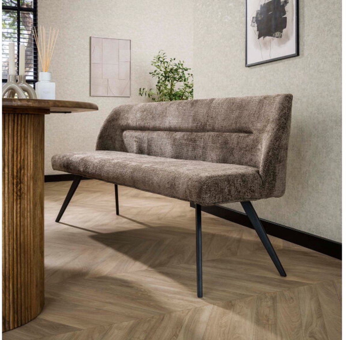 Eetkamerbank pull - Hoven taupe