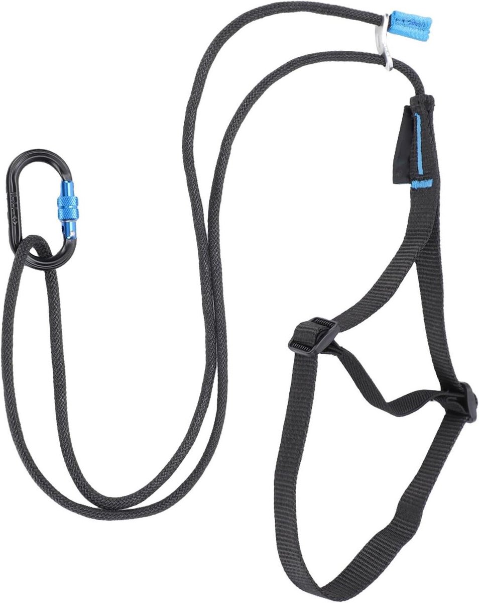 Verstelbare Voetstijgbeugel - Klimhulp Riem - Veilig Klimmen - Snel Dubbel Gat Mechanisme - 90-140 Cm - Zwart