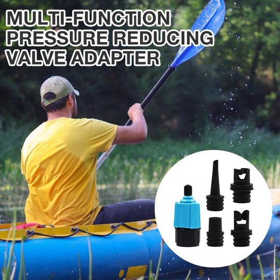 Ventiel Adapter Set - Pomp Opzetstukken - Watersport Uitrusting - Universele Compatibiliteit - 11 Delig - Rood — afbeelding 5