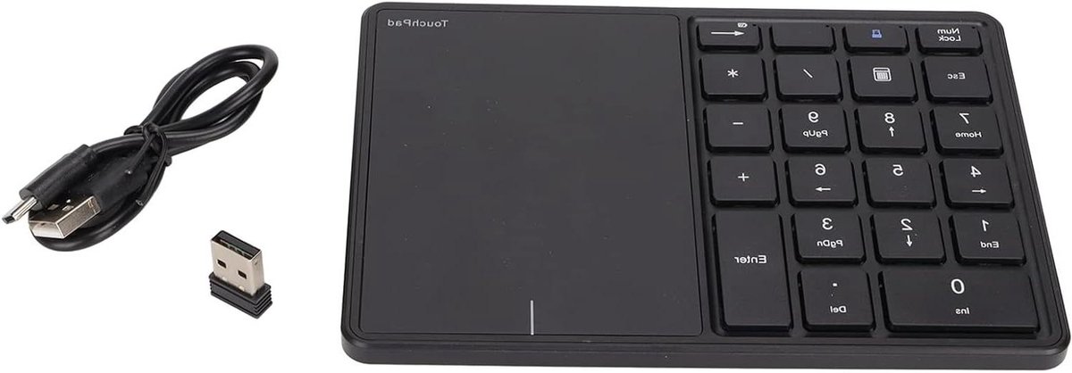 Numeriek Toetsenbord - Numpad met Touchpad - Efficiënt Cijferen - Dual Mode Connectie - 22 Toetsen - Grijs