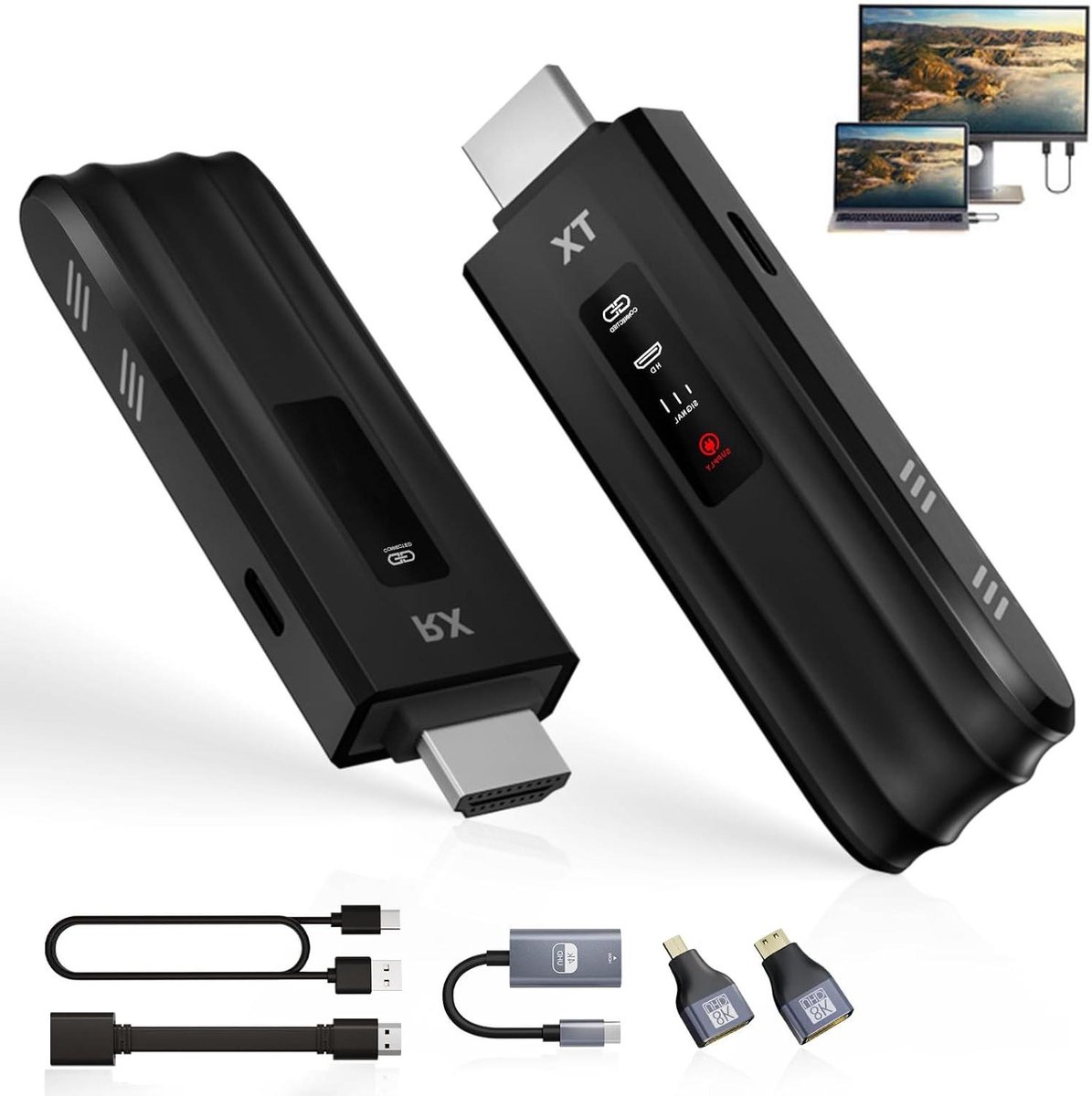 Draadloze HDMI Zender - Video Extender - Scherm Delen - Plug en Play - 150 Meter Bereik - Zwart