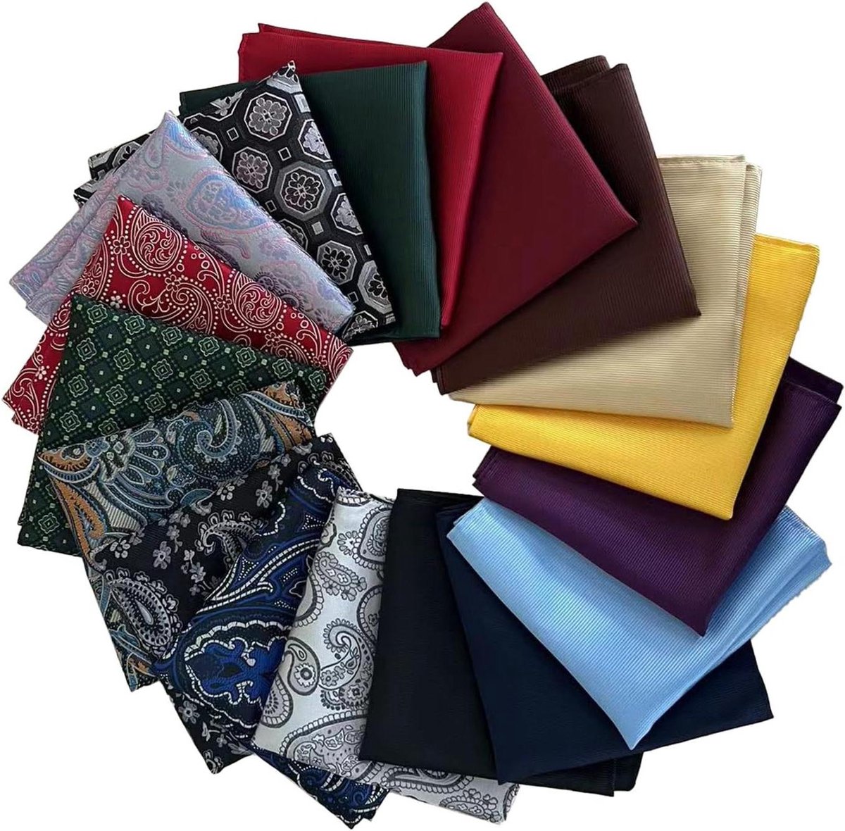 Herens pochet - Zakdoeken set - Netjes de dag - Zachte stof - 18 stuks - Wit