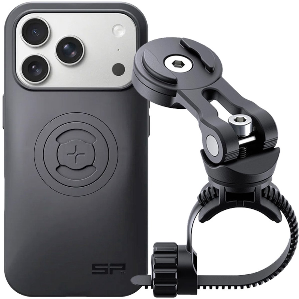 SP-Connect Bike Bundle - Geschikt voor iPhone 17 Pro - Complete Weerbestendige Fietshouder bestaande uit Universal Bike Mount en Phone Case