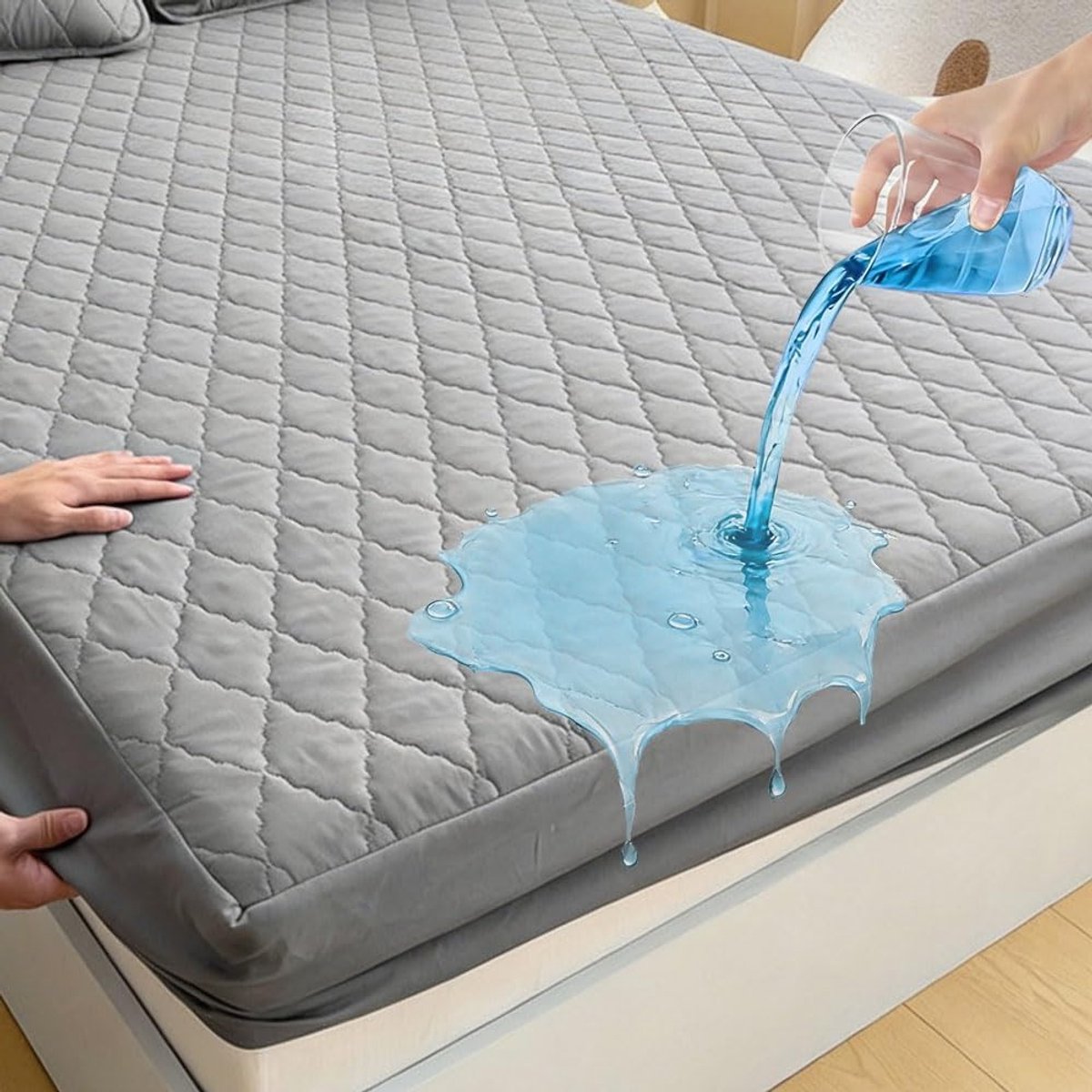 Waterdichte Matrasbeschermer met Gequilt Bovenkant voor Matras 90x200cm - Bescherming, Comfort, Duurzaamheid