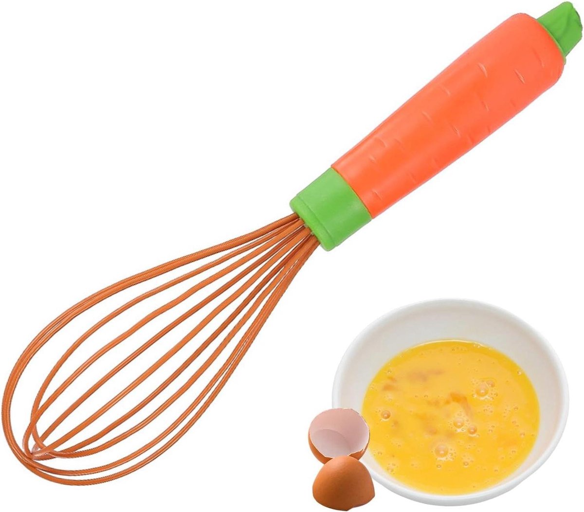 Siliconen Garde - Eierklopper Beslagmixer - Koken en Bakken - Anti-aanbak Bescherming - 26 x 6.5 cm - Bruin