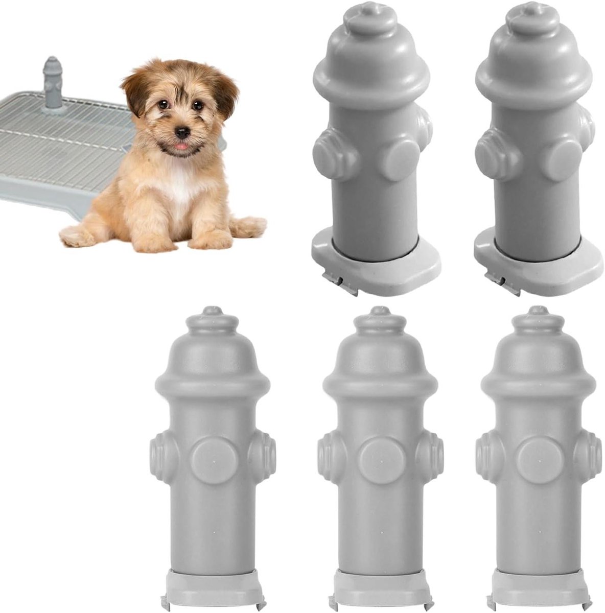 Hondenplas Paal - Honden Urinoir - Huisdier Training - Realistisch Ontwerp - 20 cm Hoog - Grijs