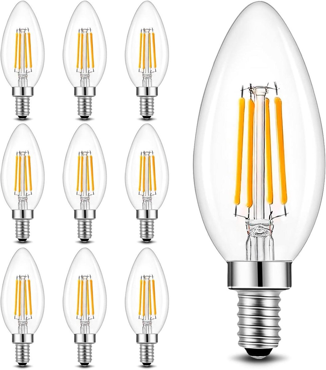 LED Kaarslamp - Decoratieve Lamp Sfeerverlichting - Huis Verlichten - Energiezuinig - 10 s