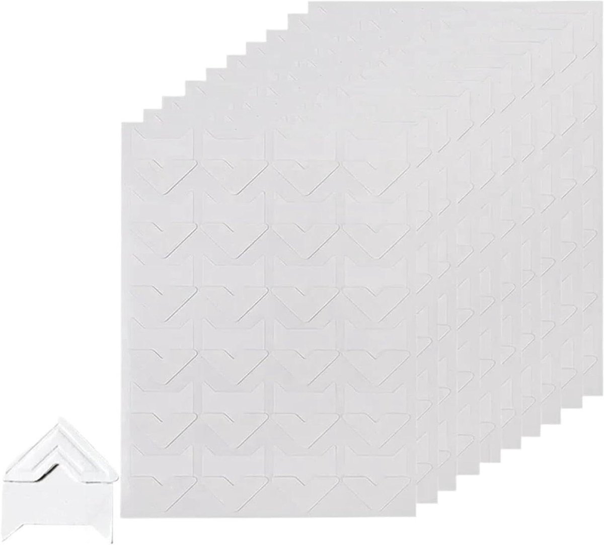 Fotohoekstickers - Album accessoires - Fotoalbums maken - Zelfklevend - 1440 stuks - Wit