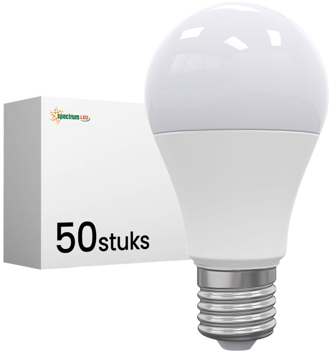 Spectrum Dimbare LED Lamp E27 11W - 230V - 1050 Lumen - 4000K Neutraal Wit - Natuurlijk Licht - Dimbaar - Energiezuinig - 50 stuks