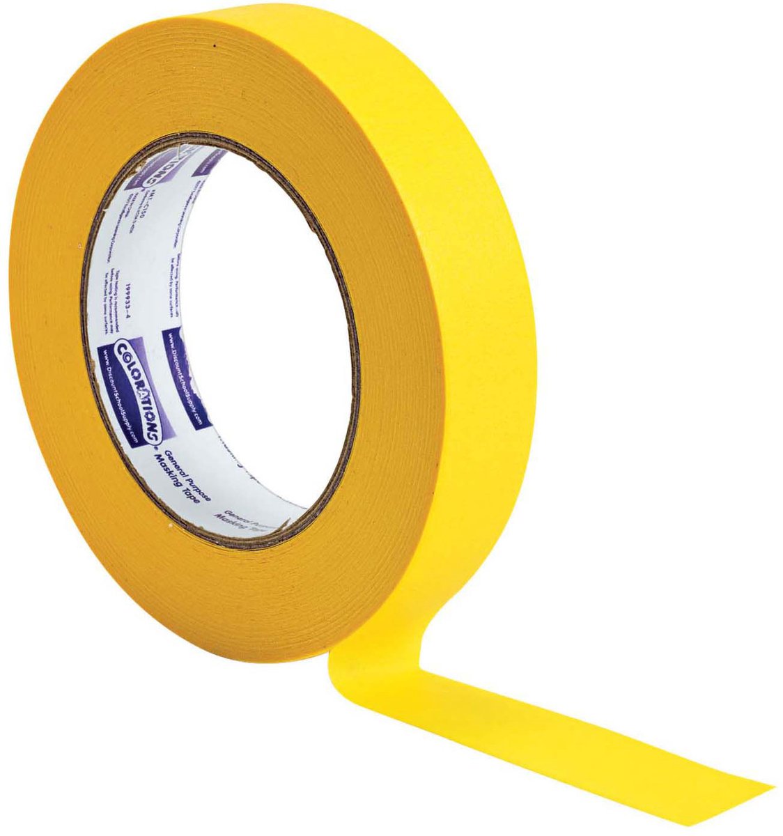 Colorations afplaktape geel 2,5 cm - knutselmateriaal tape.
