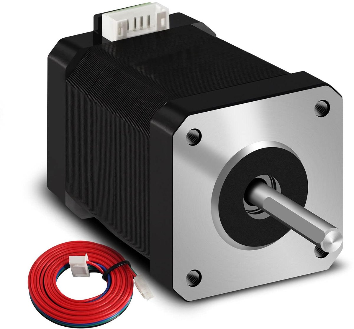 Stappenmotor NEMA 17 - Motor 3D-printer - Precisie Beweging - Hoog Koppel - 42 x 60 mm - Zwart