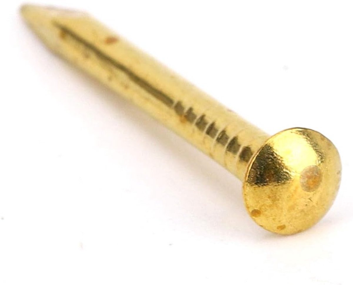 Multisize Messing Spijkers 100 Stuks voor Houtbewerking, Decoratie en Klussen - 18MM Koperkleurige Spijkers
