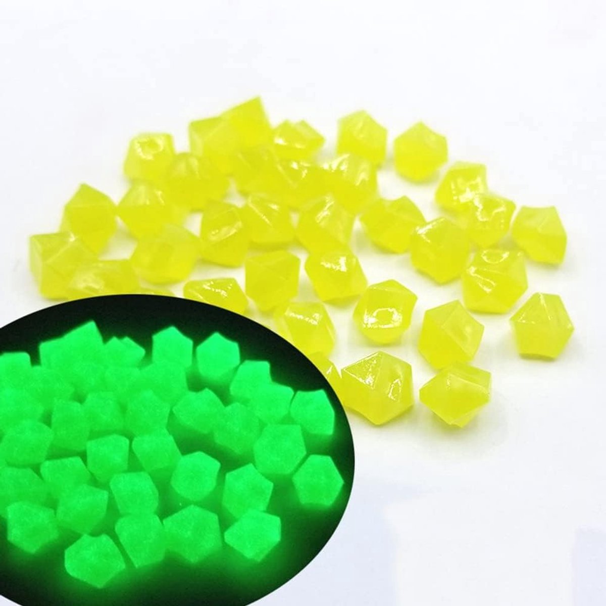 Decoratieve Luminous Gravel voor Aquariums en Tuinen - 300 Stuks Lichtgevende Steentjes voor Terrarium, Bloembed en Kinderen's Kamer