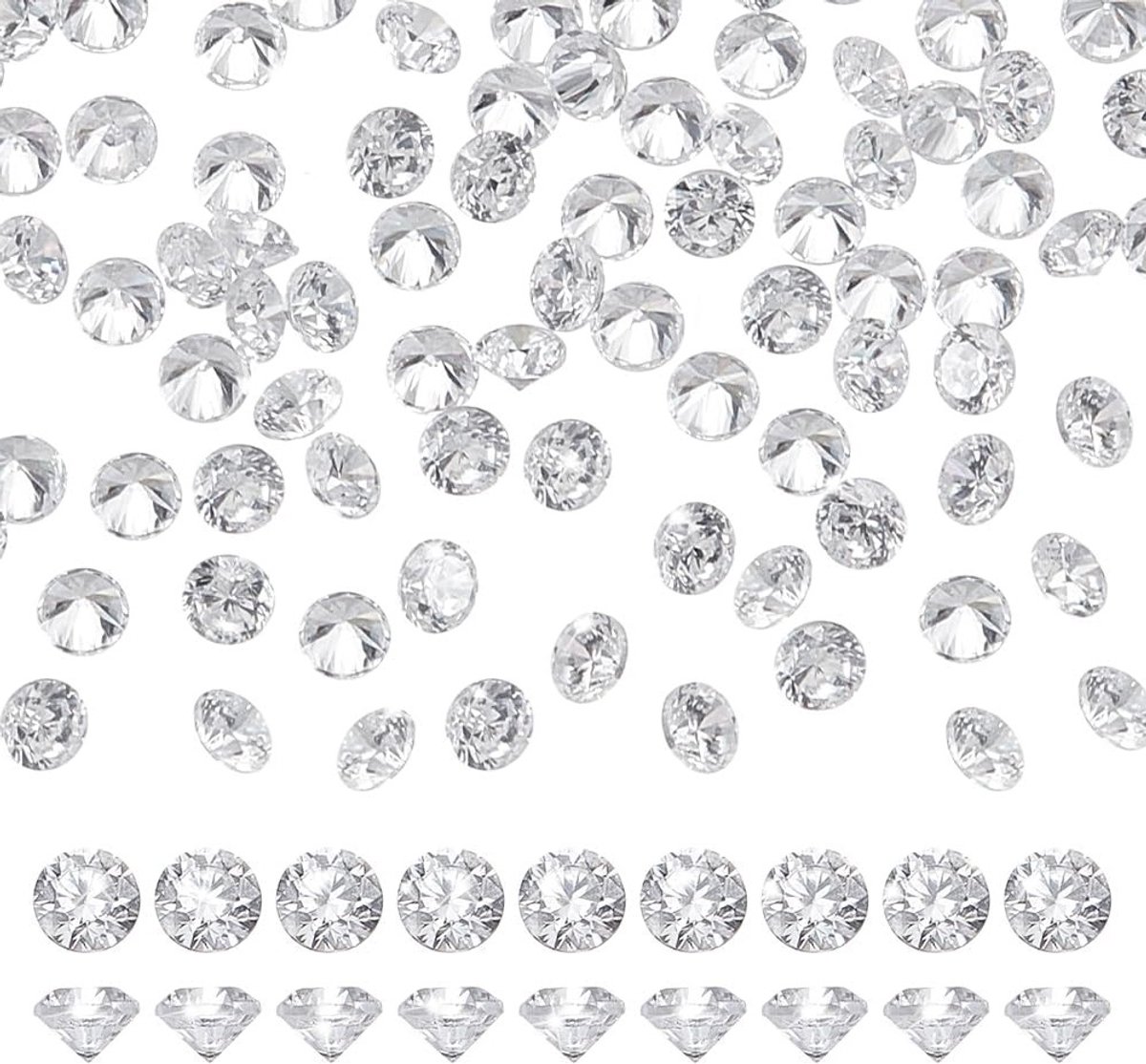 2000 Stuks Heldere Facet CZ Diamanten Rhinestones 1.5mm Kwaliteit Grade A voor Sieraden Maken, Ringen en Oorbellen