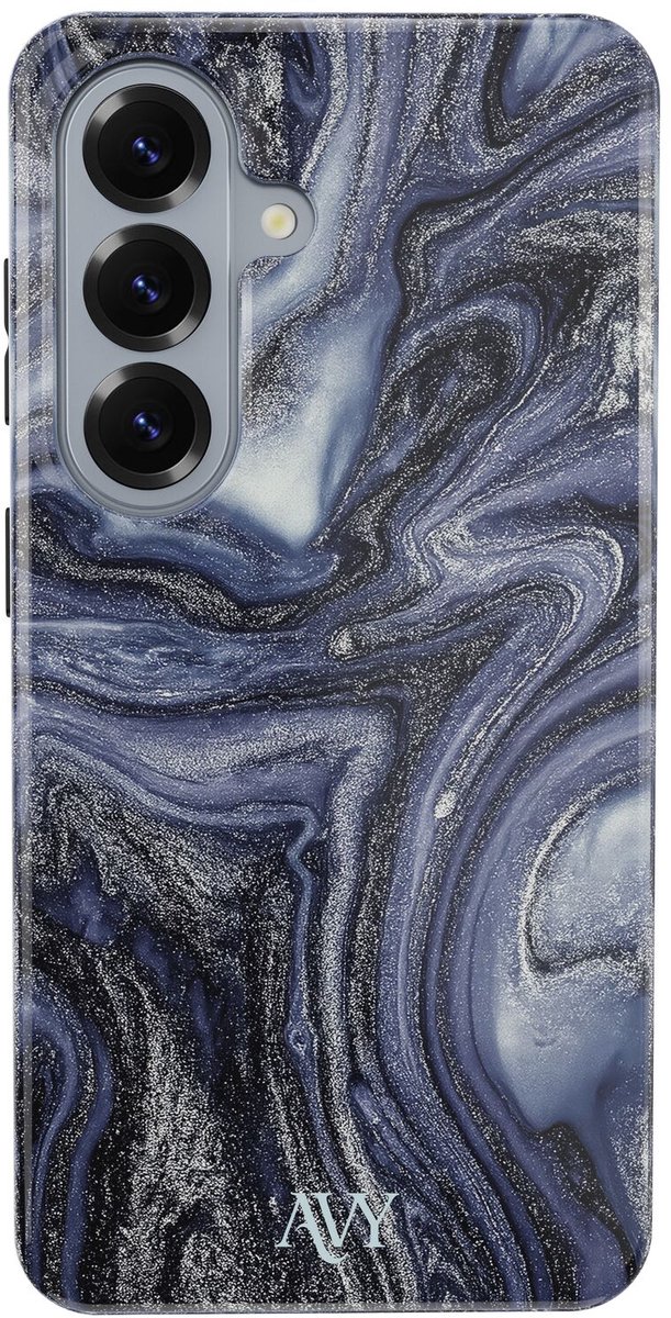 AVY Hoesje geschikt voor Samsung Galaxy S26 Plus | Obscura Blue | Blauw Marmer | Blauw | Hard Shell Back Cover | Compatibel met MagSafe & Qi2