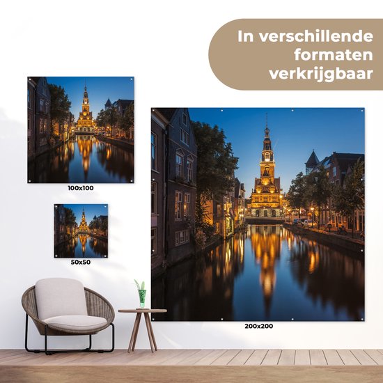 Nappe de jardin Alkmaar - Canal - Nuit - 100x100 cm