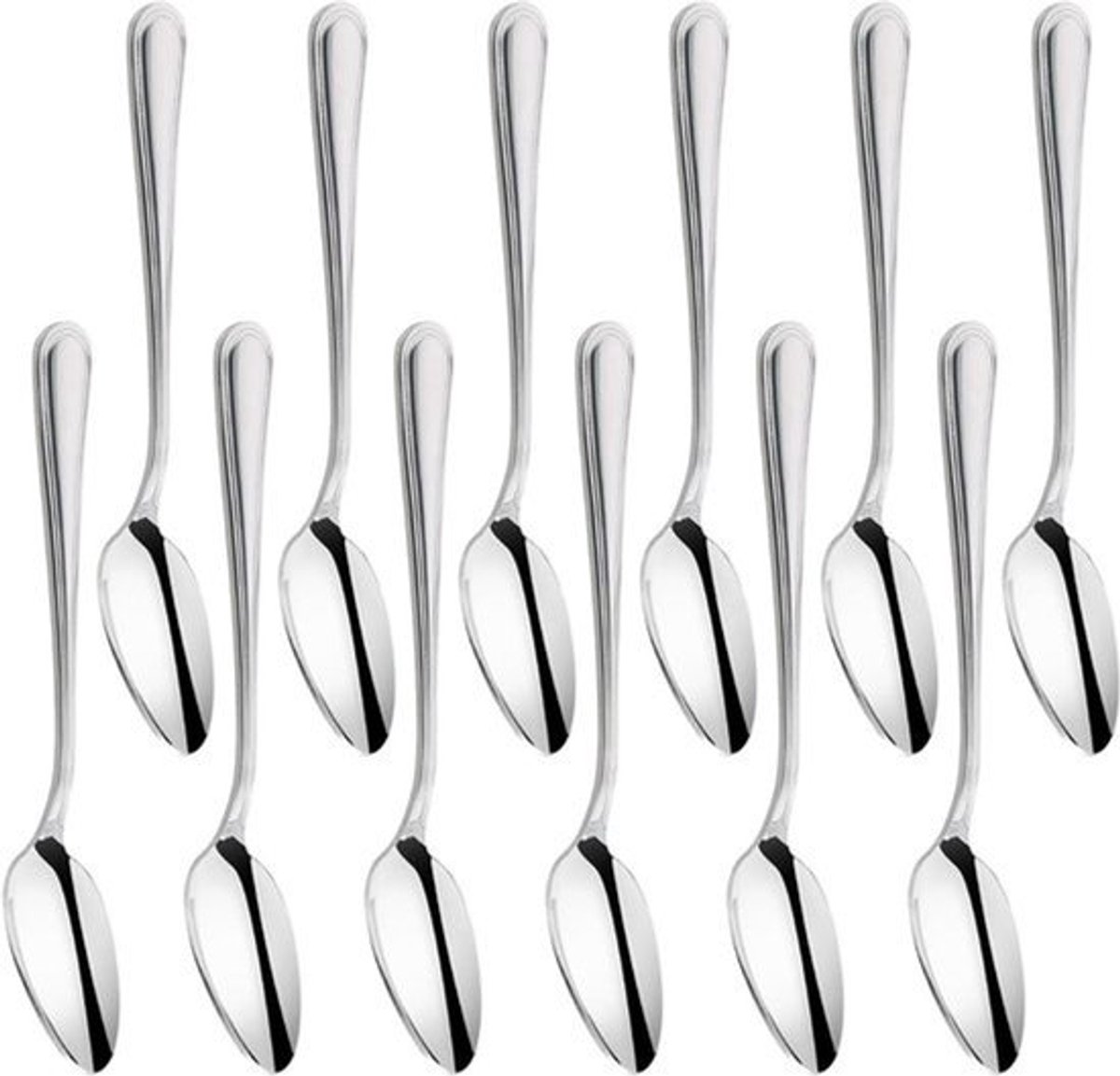 Theelepels 12 stuks 15 cm roestvrijstalen kleine lepels voor thee koffie cake dessert en salade - vaatwasmachinebestendig