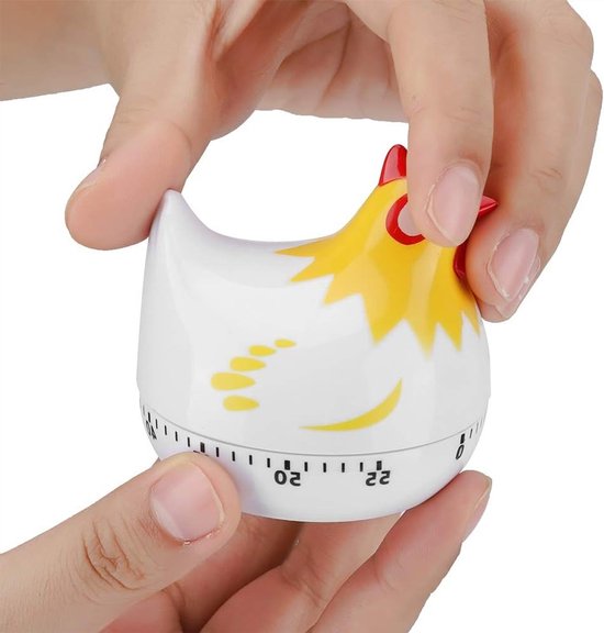 Schattige Mechanische Kooktimer in de Vorm van een Kippetje voor Keuken en Huishoudelijke Decoratie, Tijdwaarschuwing en Kookhulp van Merkloos — afbeelding 2