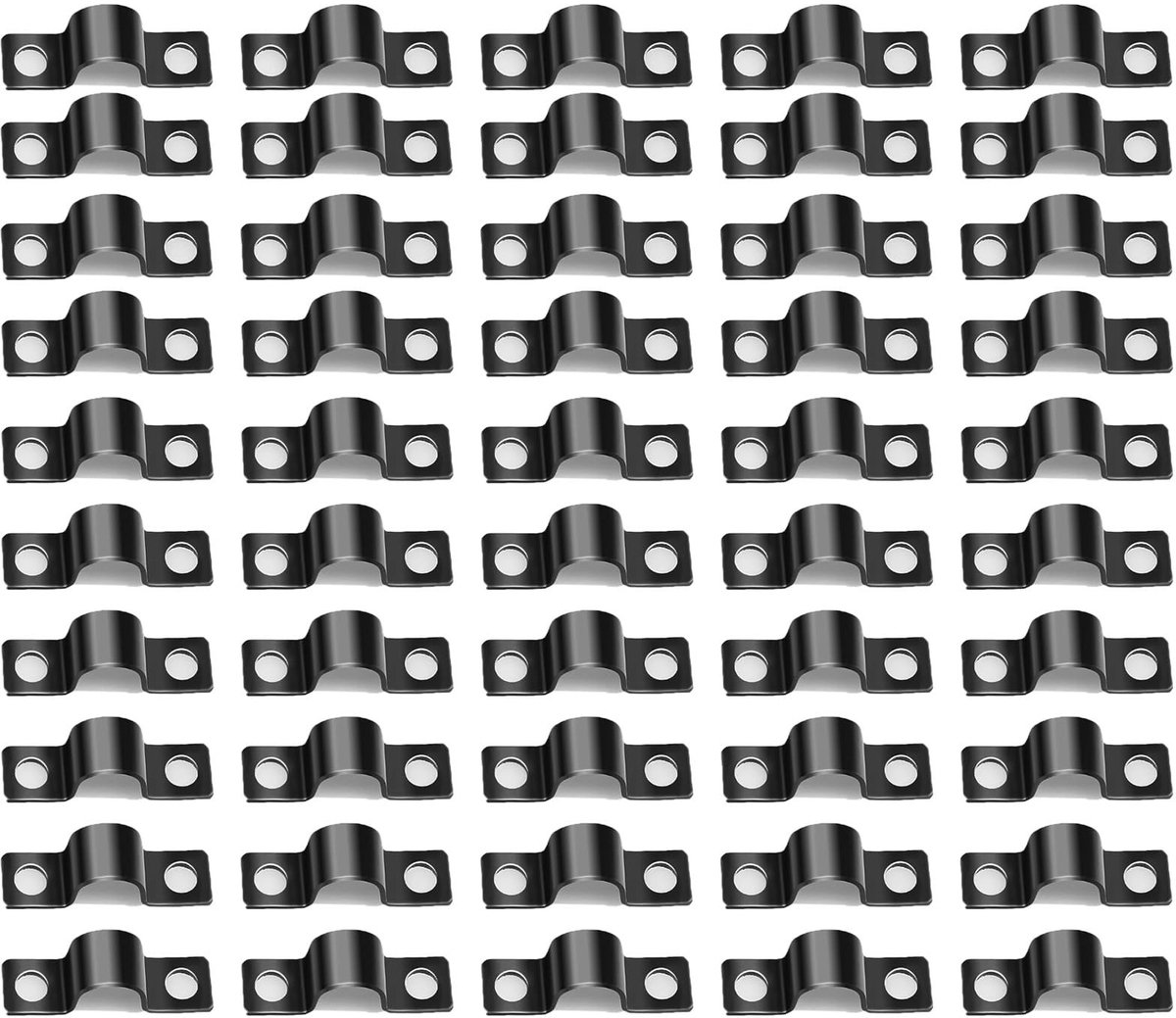 LAUZY- Slangklemmen 50 Stuks - Metalen Klemmen - U-vorm - Bevestigingsset - Antioxidant - Voor Waterafvoerleidingen