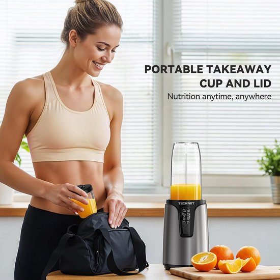 Mini Blender - Persoonlijke Blender - Gezonde Smoothies - Compact Ontwerp - 400 ml - Zwart van MINI — afbeelding 4