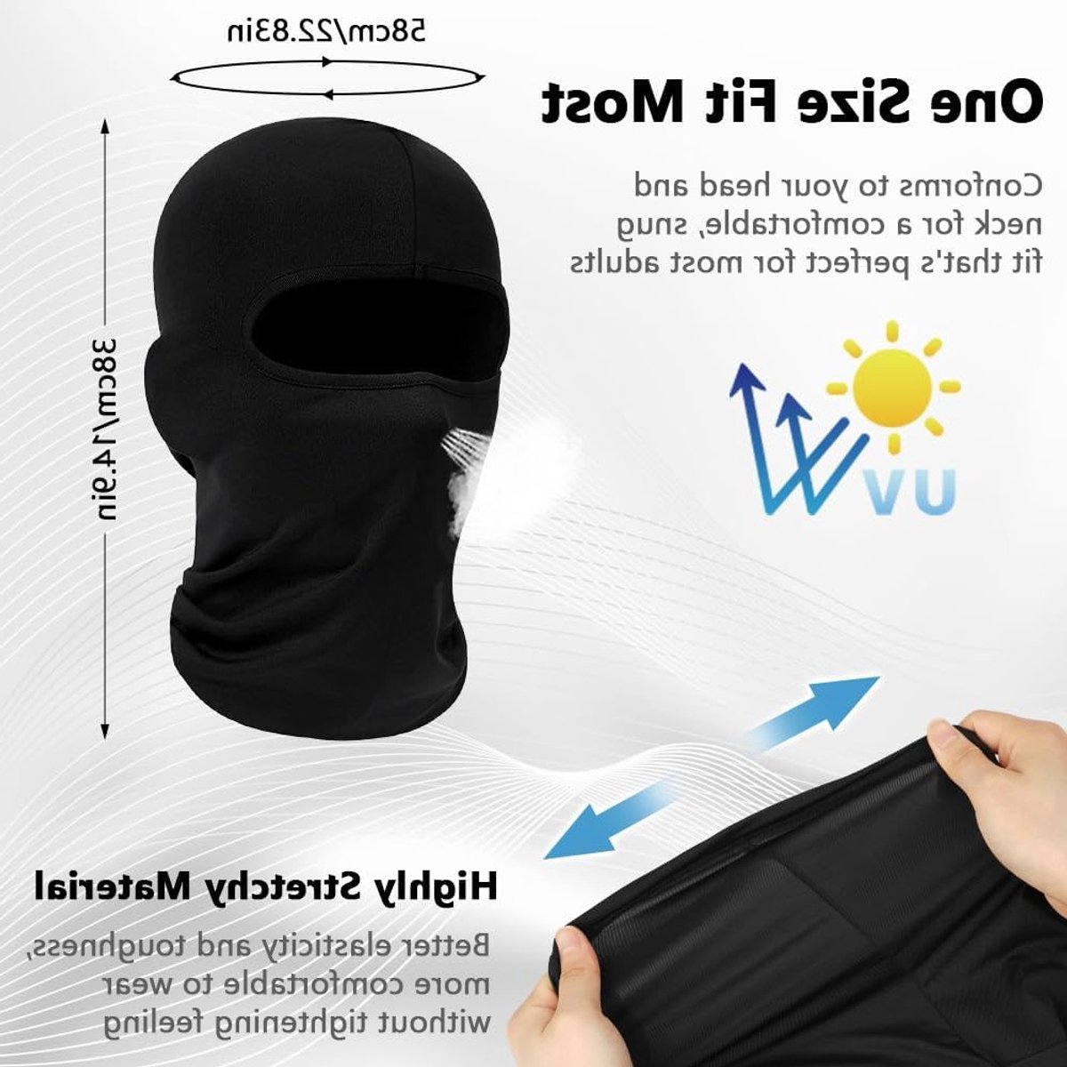 Zomerbalaclava en halsdoek voor fietsers en motorrijders, ideaal voor buitensporten voor mannen en vrouwen